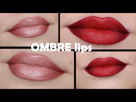 Видео: Губы в стиле Омбре (2 способа) 💋 Градиент на губах 💋 OMBRE Lip Tutorial