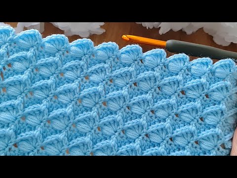 Видео: Красивый узор крючком для детского одеяла, самый простой и быстрый узор для начинающих.