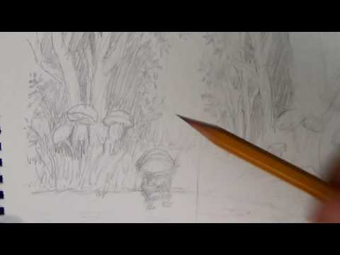 Видео: Основы рисунка. Часть 21 - уточняем набросок и тонируем жестким карандашом