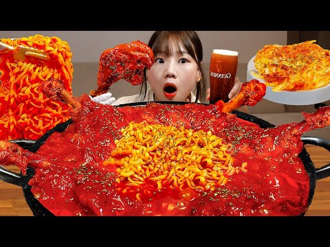 Видео: Sub)Real Mukbang- Острая курица🍗(Окорочка King Size 🔥) Рамен🍜 Пиво 🍺 КОРЕЙСКАЯ КУХНЯ ASMR