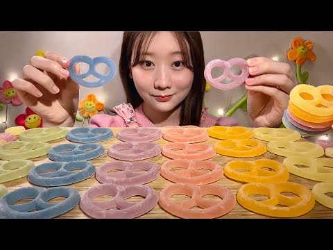 Видео: ASMR Gmitzel хрустящие жевательные конфеты【русские субтитры】【Mukbang/ Eating Sounds】
