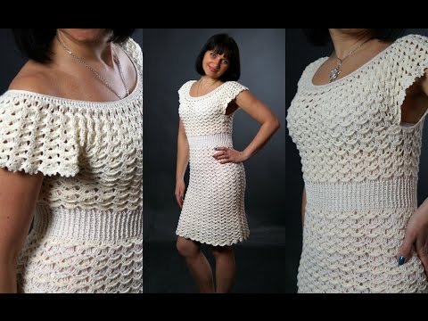 Видео: Платье летнее крючком ВОЗДУШНЫЕ ВЕЕРА(мастер-класс №1).Dress crochet, part 1. English subtitles.