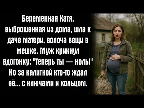 Видео: Беременная Катя, выброшенная из дома, шла к даче матери, волоча вещи в мешке. Муж крикнул вдогонку..