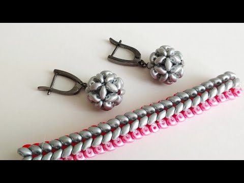 Видео: Серьги и жгут из супердуо. МК. SuperDuo jewelry