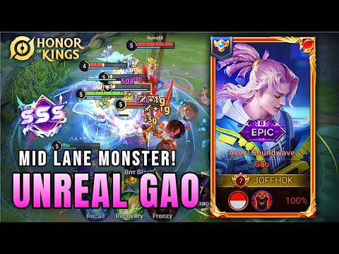 Видео: QUADRAKILL!! Сборка и игровой процесс монстра средней линии от Гао | Honor of Kings!