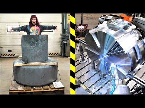 Видео: Обработка ОГРОМНОЙ 4-тонной головки буровой установки на станках с ЧПУ