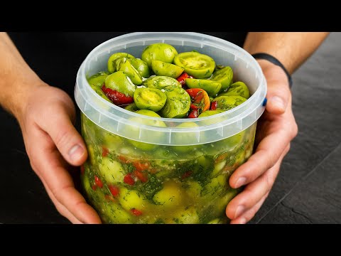 Видео: Маринованные зеленые помидоры. Как замариновать зеленые помидоры. Секрет бабушки, о котором молчат!