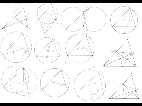 Видео: Геометрия! 60°–қа тең бұрышы бар үшбұрыш айналасында.