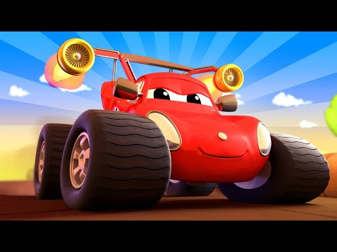 Видео: Монстър-камиони за деца - Монстър-пожарникаря макс има нужда от помощ, за да построи състезателна...