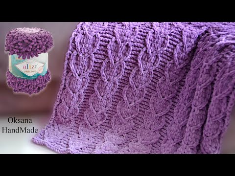 Видео: Сердечный плед из Alize Puffy Fine Ombre Batik. Pattern DIY