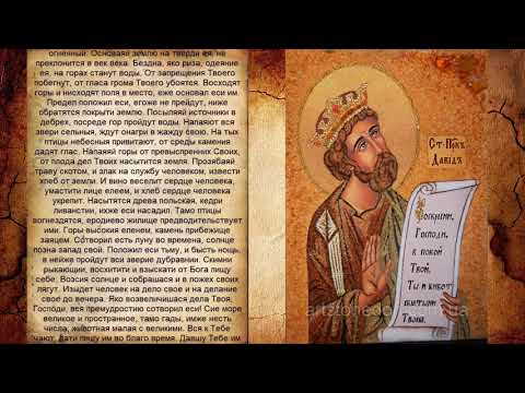 Видео: Псалом 103, Псалом Давиду (Молитва от бедности)