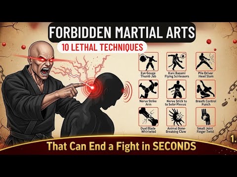 Видео: Запретные боевые искусства: 10 смертоносных приёмов, которые могут закончить бой за считанные сек...