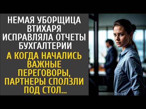 Видео: Немая уборщица втихаря исправляла отчеты бухгалтерии… А на важных переговоры, партнеры оцепенели от…