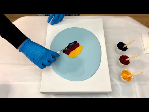 Видео: Шикарная ШНУРОВКА! 🌺 Счастливая и яркая 🌞 ~ Учебник по рисованию свайпом ~ Акриловая заливка