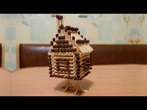 Видео: Как сделать домик из спичек без клея?