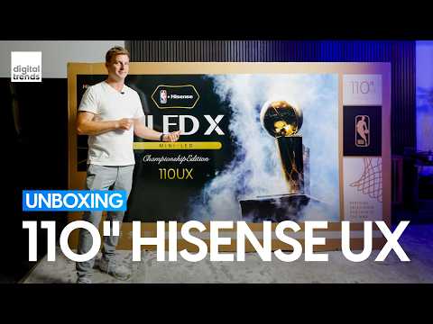 Видео: Распаковываем ГИГАНТА | 110-дюймовый Hisense UX Championship Edition!