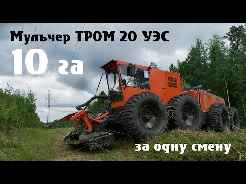 Видео: Мульчер ТРОМ 20 УЭС на расчистке ЛЭП. 4К