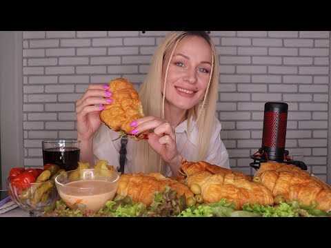 Видео: MUKBANG | 6 круассанов с разными начинками |  Croissants with different fillings не ASMR