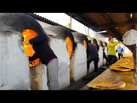 Видео: 10 000 штук Лепешки в день l Номер один в Узбекистане l Популярная уличная еда
