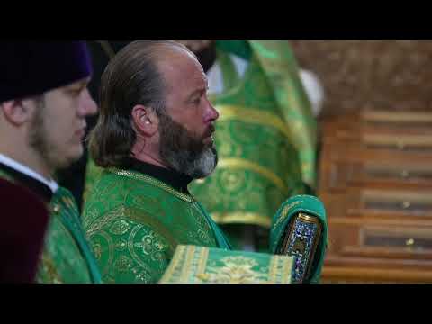 Видео: Архидиакон Роман Поликопа. Чтение Апостола в Святогорской Лавре.
