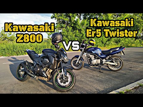 Видео: Kawasaki Z800 Vs Kawasaki Er5 • Поменялись Мотоциклами • Первые Впечатления от Kawasaki Z800 2016