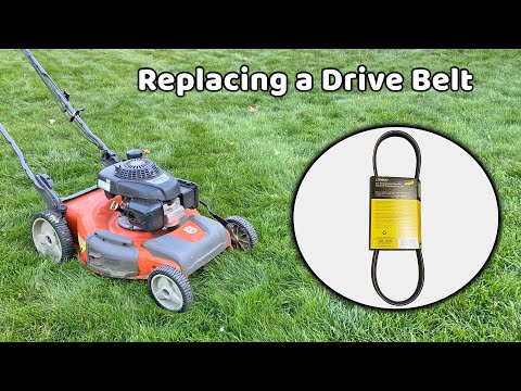 Видео: Как заменить приводной ремень на газонокосилке Husqvarna HU700H
