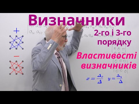 Видео: ЛА02. Визначники 2-го і 3-го порядку. Властивості визначників. Правило Крамера.