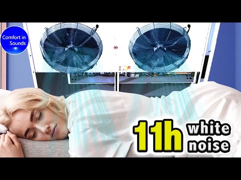Видео: Белый шум, мгновенное засыпание, звук промышленного кондиционера для сна, отдыха