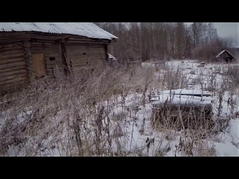 Видео: Замерзшая пустошь. Брошенные дома, поход в сумерки.
