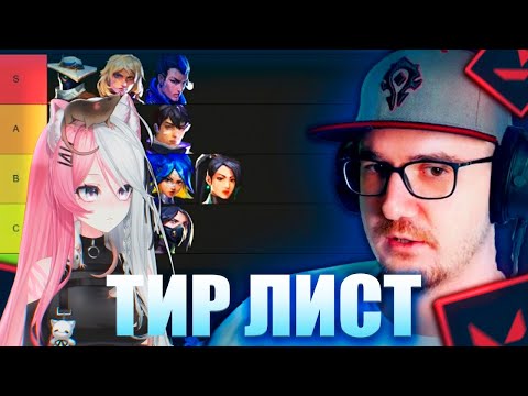 Видео: РЕЧА СМОТРИТ ТИР ЛИСТ АГЕНТОВ ВАЛОРАНТ ОТ МАЙНИ