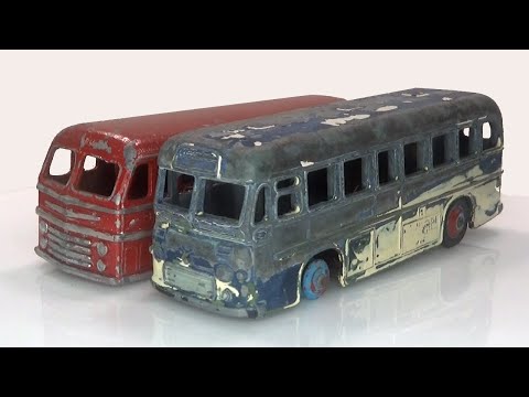 Видео: Реставрация и добавление стекла в модели автобусов Dinky BOAC и Royal Tiger 1957 года выпуска.