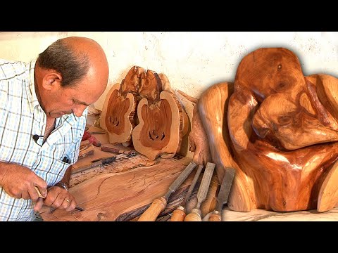 Видео: Мертвые корни можжевельника для создания «жизни». Искусство с природой и большим воображением