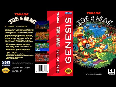 Видео: [SMD] Joe & Mac Caveman Ninja  walkthrough прохождение
