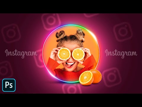 Видео: Как сделать рамку для аватарки инстаграм в фотошопе. Уроки фотошопа