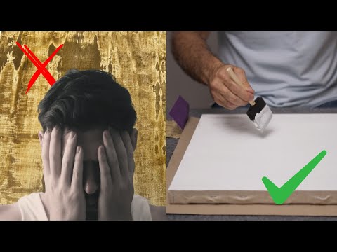 Видео: ЛУЧШИЙ способ подготовки холста с помощью акрилового грунта