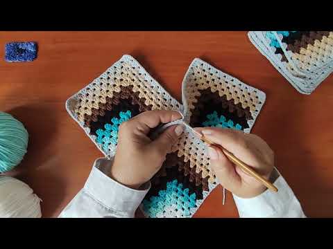 Видео: 2. Плед 3Д крючком .Соединение квадратных мотивов для пледа 3Д