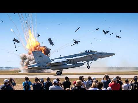 Видео: Польша удивлена ​​прибытием американских истребителей F/A-18 Hornet на авиабазу Повидз!