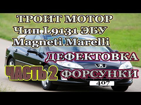 Видео: Троит мотор, не тянет. Большой расход топлива. Неисправности ЭБУ. Дефектовка форсунки. Пежо 407.