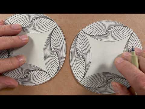 Видео: Пакет проектов Zentangle № 16 — 12 дней Zentangle 2021 — День 2