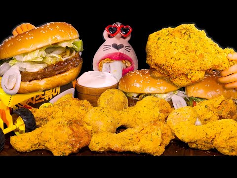 Видео: Куриные шарики с сыром, сырный рамен, чизбургер! 🧀 ASMR Mukbang