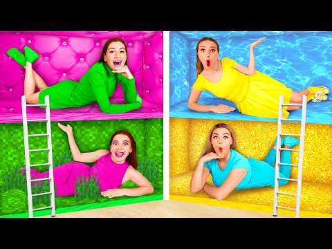 Видео: Секретные Домики под Кроватью Четыре Цвета Челлендж | Смешные Cитуации от DoDo Challenge