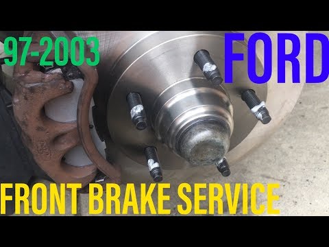 Видео: Как заменить передние ступичные подшипники, роторы и тормозные колодки на Ford F-150 Expedition R...