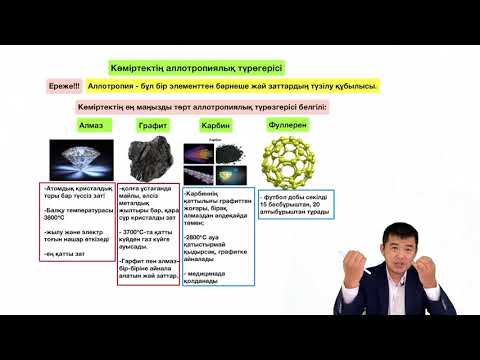 Видео: 8 сынып | Көміртектің аллотропиялық түрөзгерісі |