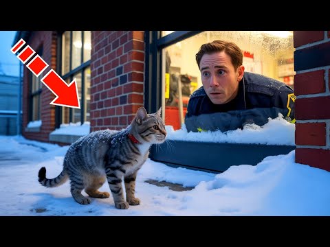 Видео: Бездомная кошка смотрела с тоской в окно станции пожарных. Она надеялась на помощь!