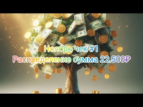 Видео: #28 Ноябрь чек#1 Распределение сумма 22.500₽