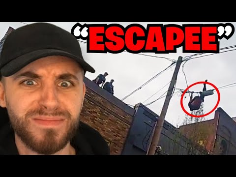 Видео: Вор пытается совершить безумный побег и тут же жалеет об этом