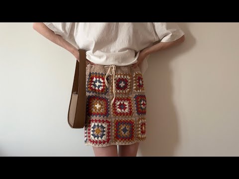 Видео: ЮБКА КРЮЧКОМ ИЗ МОТИВОВ | бабушкин квадрат | crocheting | YarnArt Jeans | tutorial | МК