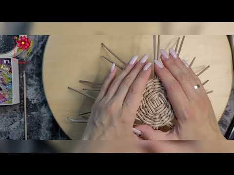 Видео: Подсвечник из бумажной лозы, ч. 1 #бумажнаялоза #плетениеизгазет