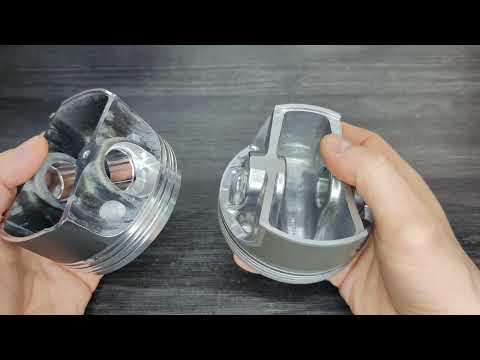 Видео: поршни для Porsche Macan 3.0 turbo, сравнение кованого и литого