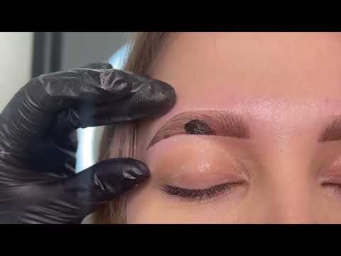 Видео: lash brow permanent показ окрашивания хной